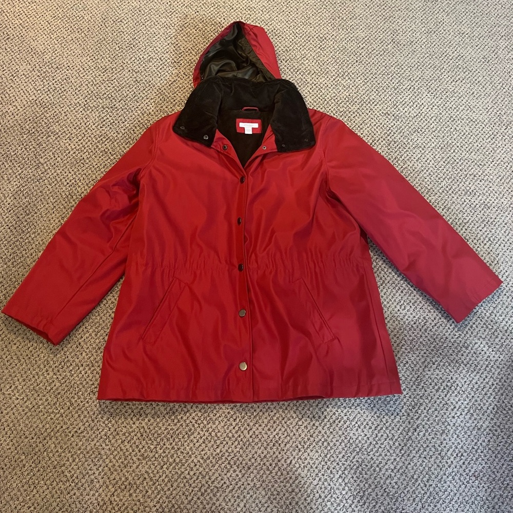 Dress Barn Red Hooded Jacket